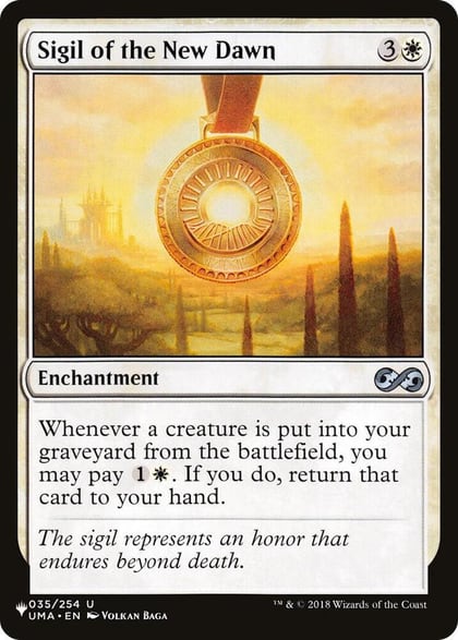 Sigil of the New Dawn, The List Reprints 035/254