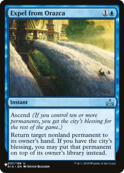 Expel from Orazca, The List Reprints 037/196