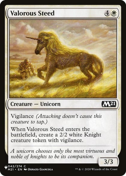 Valorous Steed, The List Reprints 042/274
