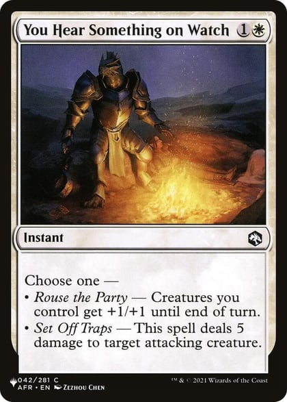 You Hear Something on Watch, The List Reprints 042/281