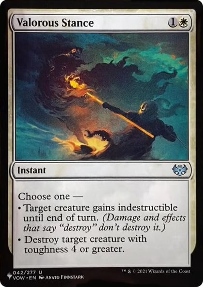 Valorous Stance (VOW), The List Reprints 042/277