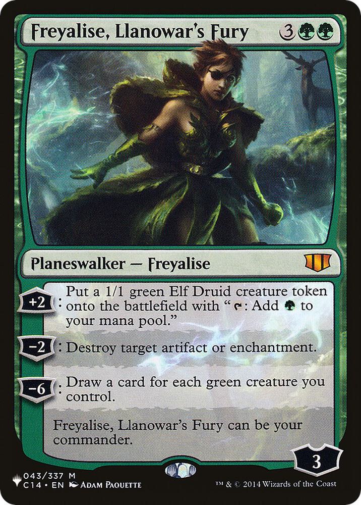 Freyalise, Llanowar's Fury, The List Reprints 043/337