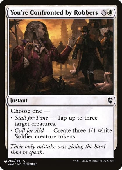 You're Confronted by Robbers, The List Reprints 053/361