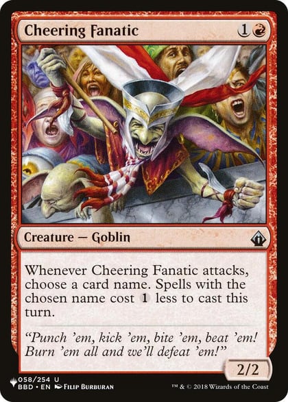 Cheering Fanatic, The List Reprints 058/254