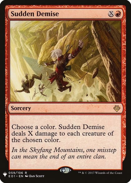 Sudden Demise, The List Reprints 059/106