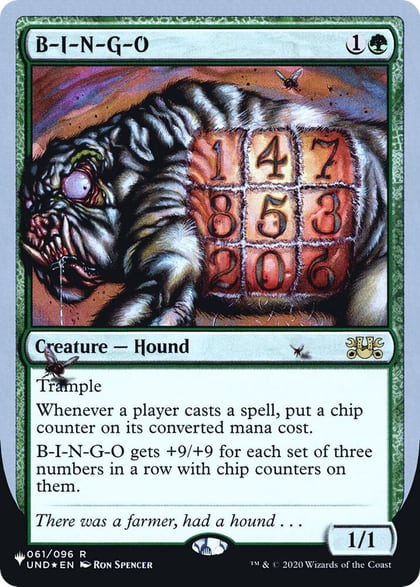 B-I-N-G-O, The List Reprints 061/096