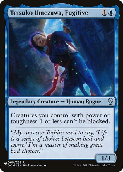 Tetsuko Umezawa, Fugitive (DOM), The List Reprints 069/269