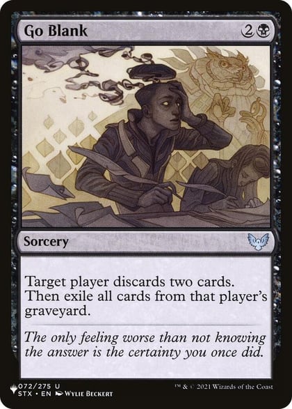Go Blank, The List Reprints 072/275