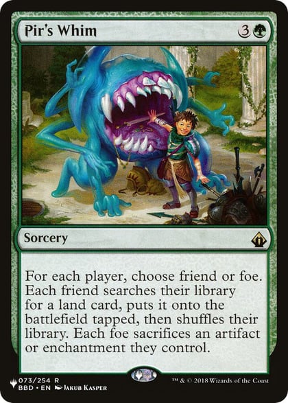 Pir's Whim, The List Reprints 073/254