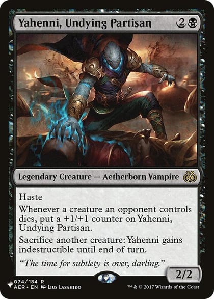Yahenni, Undying Partisan, The List Reprints 074/184