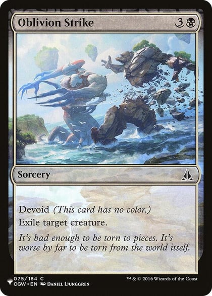 Oblivion Strike, The List Reprints 075/184