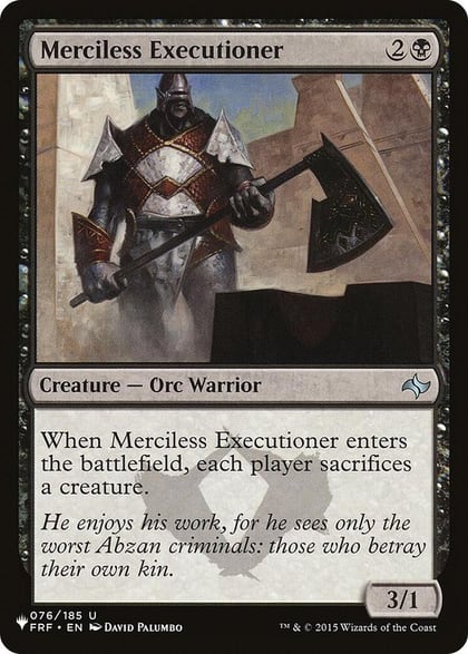 Merciless Executioner, The List Reprints 076/185