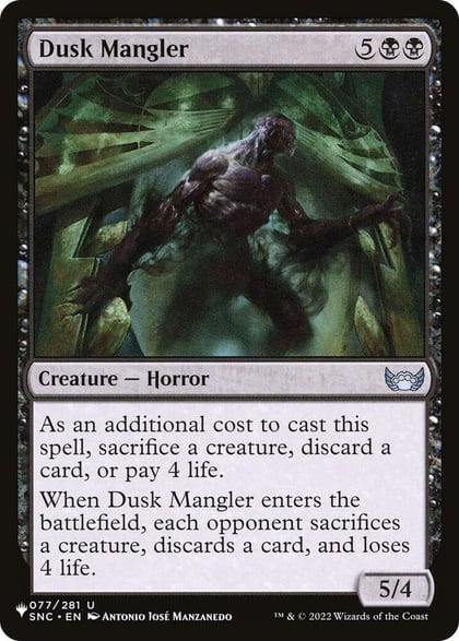 Dusk Mangler, The List Reprints 077/281