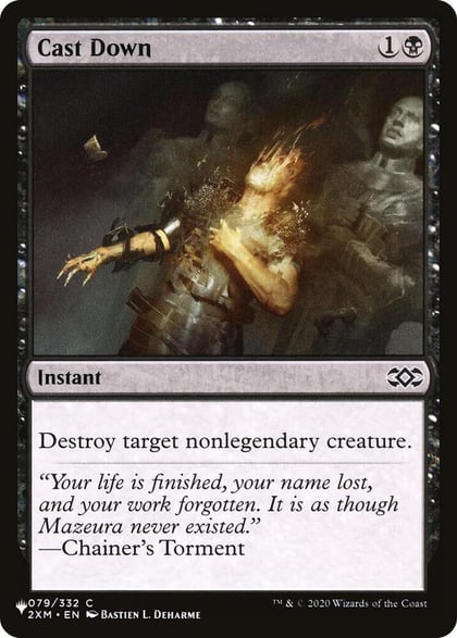 Cast Down (2XM), The List Reprints 079/332