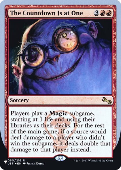 The Countdown Is at One, The List Reprints 080/216