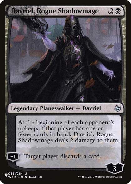 Davriel, Rogue Shadowmage, The List Reprints 083/264