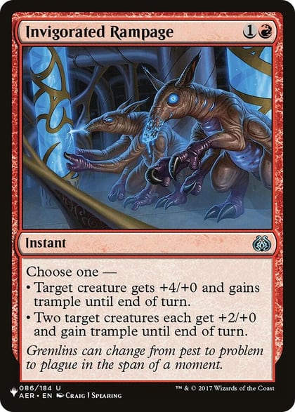 Invigorated Rampage, The List Reprints 086/184