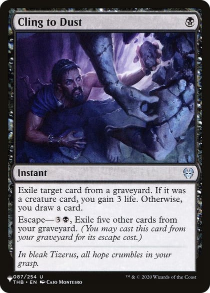 Cling to Dust, The List Reprints 087/254