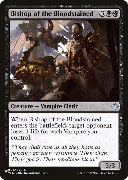 Bishop of the Bloodstained, The List Reprints 091/279