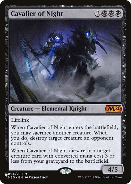 Cavalier of Night, The List Reprints 094/280