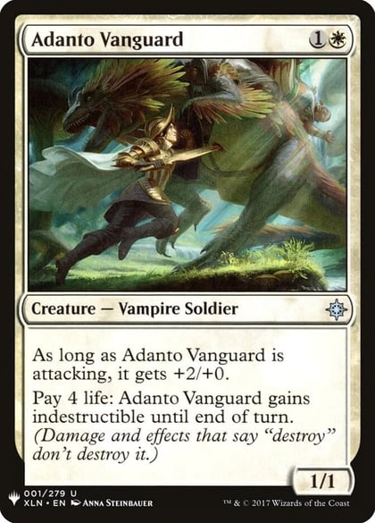 Adanto Vanguard, The List Reprints 1