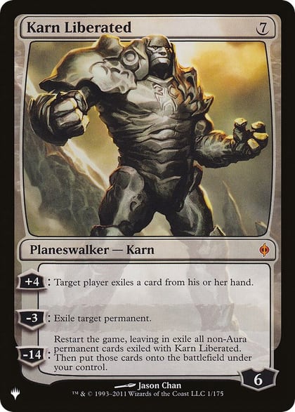 Karn Liberated, The List Reprints 1/175