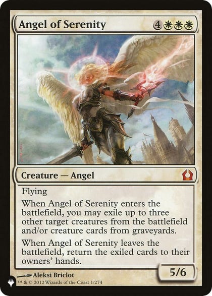 Angel of Serenity (RTR), The List Reprints 1