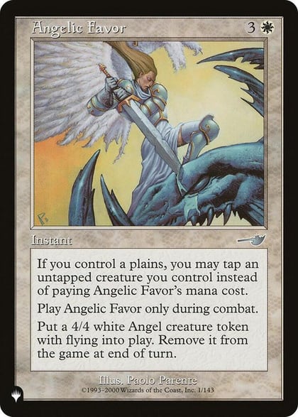 Angelic Favor, The List Reprints 1/143