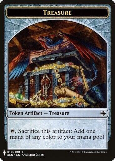 Treasure // Golem Double-sided Token, The List Reprints 10 // 25