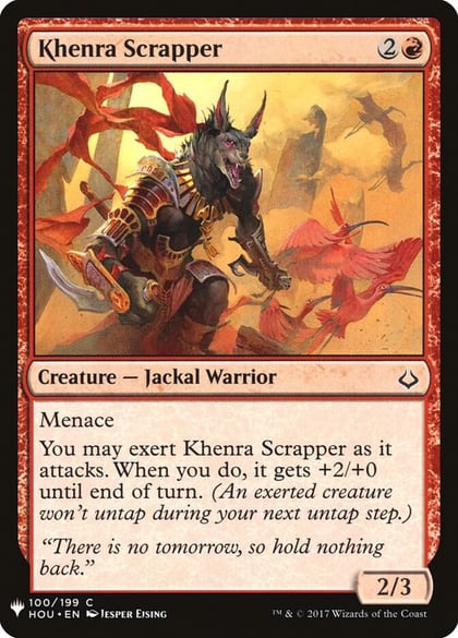 Khenra Scrapper, The List Reprints 100