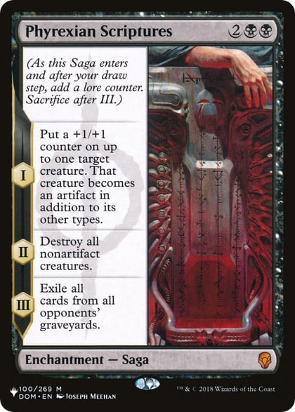 Phyrexian Scriptures, The List Reprints 100/269