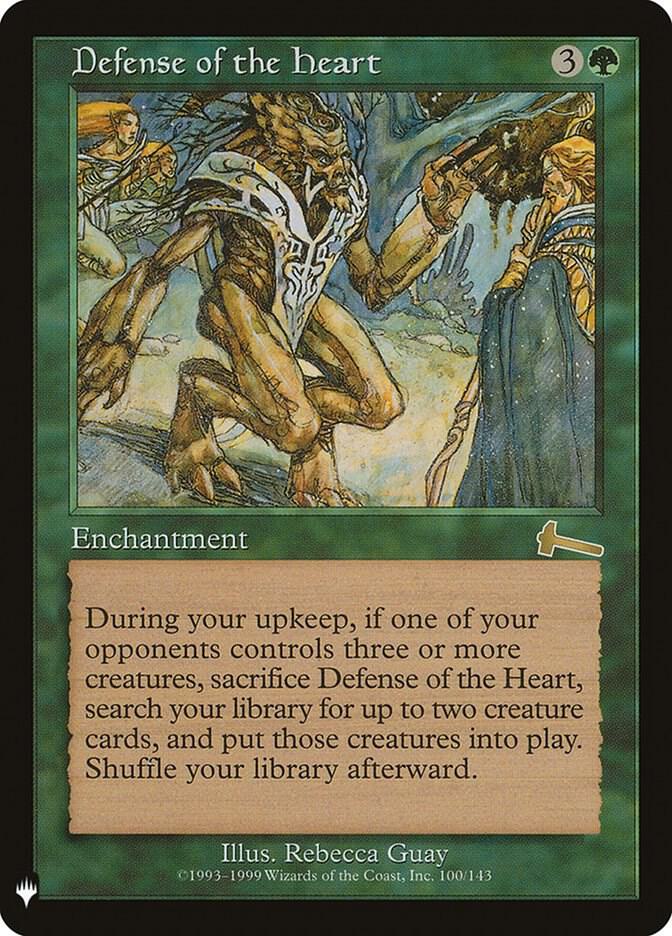 Defense of the Heart, The List Reprints 100