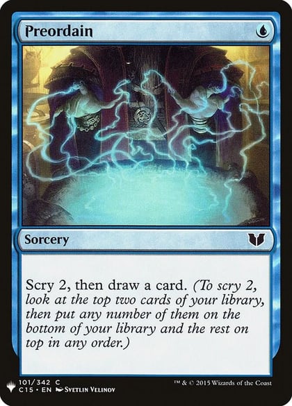 Preordain (C15), The List Reprints 101