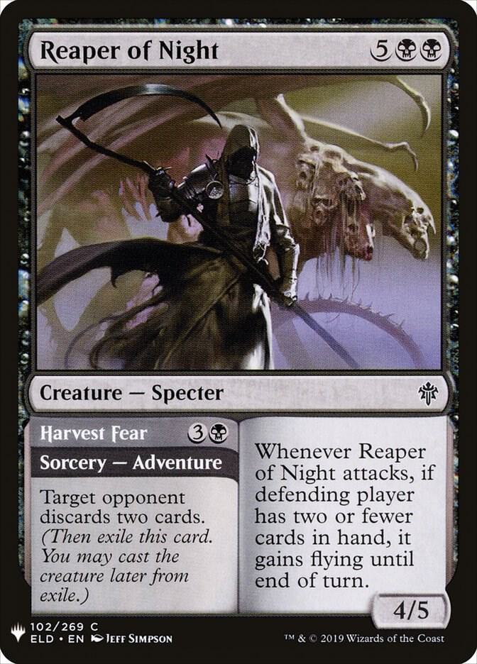 Reaper of Night, The List Reprints 102