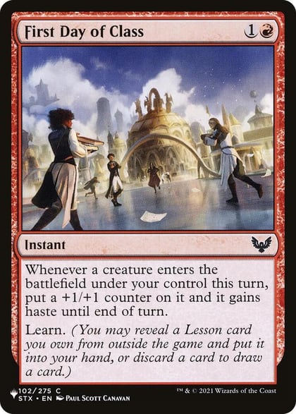First Day of Class, The List Reprints 102/275
