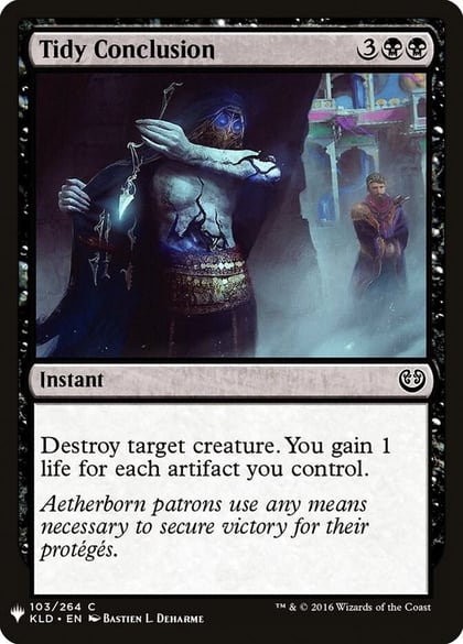 Tidy Conclusion, The List Reprints 103