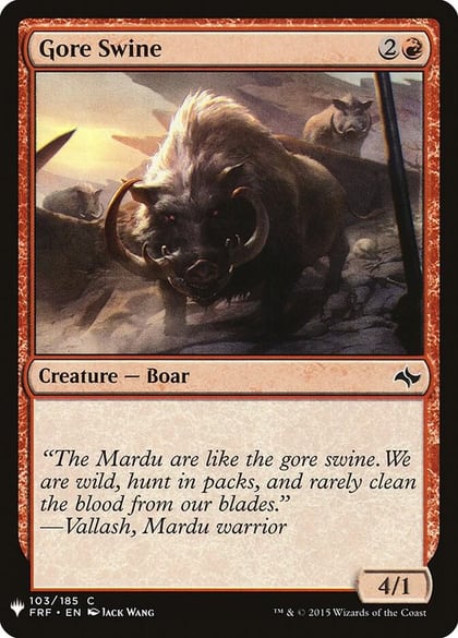 Gore Swine, The List Reprints 103