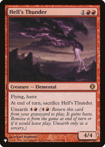 Hell's Thunder, The List Reprints 103/249