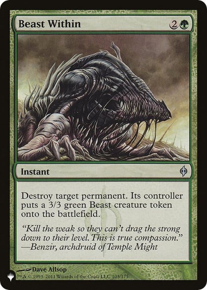 Beast Within (NPH), The List Reprints 103