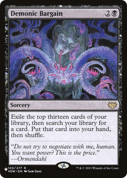 Demonic Bargain, The List Reprints 103/277