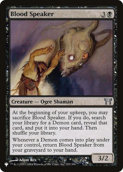 Blood Speaker, The List Reprints 103/306