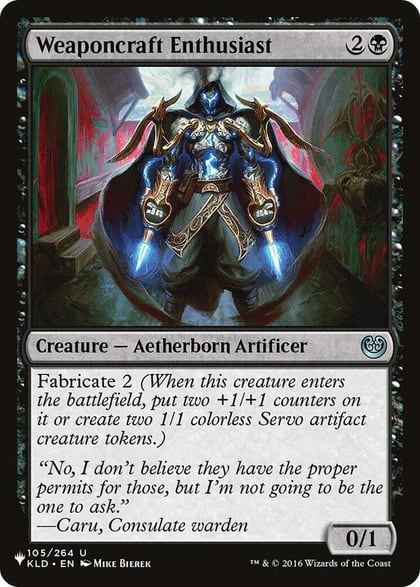 Weaponcraft Enthusiast, The List Reprints 105/264
