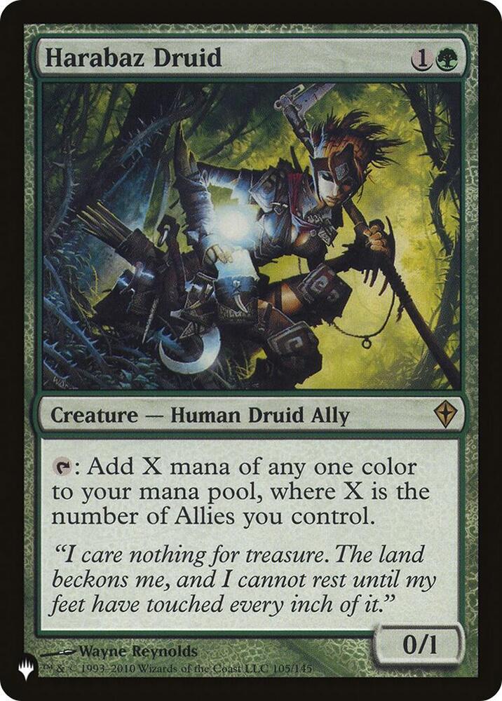 Harabaz Druid, The List Reprints 105/145