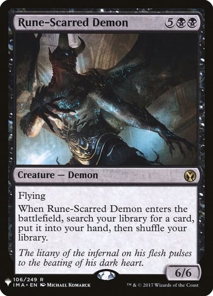 Rune-Scarred Demon, The List Reprints 106
