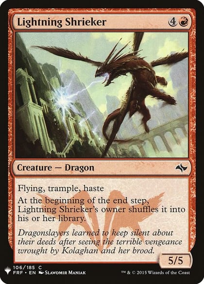 Lightning Shrieker, The List Reprints 106