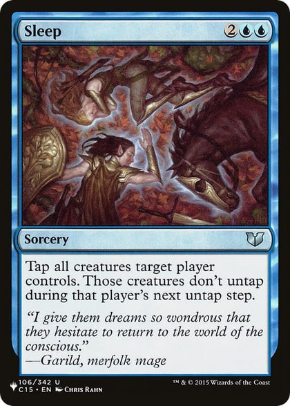 Sleep (C15), The List Reprints 106/342