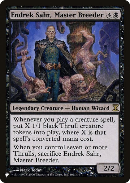 Endrek Sahr, Master Breeder, The List Reprints 106/301