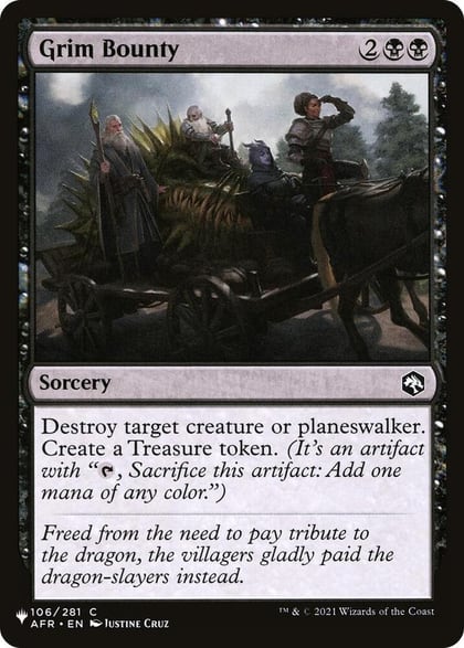 Grim Bounty, The List Reprints 106/281