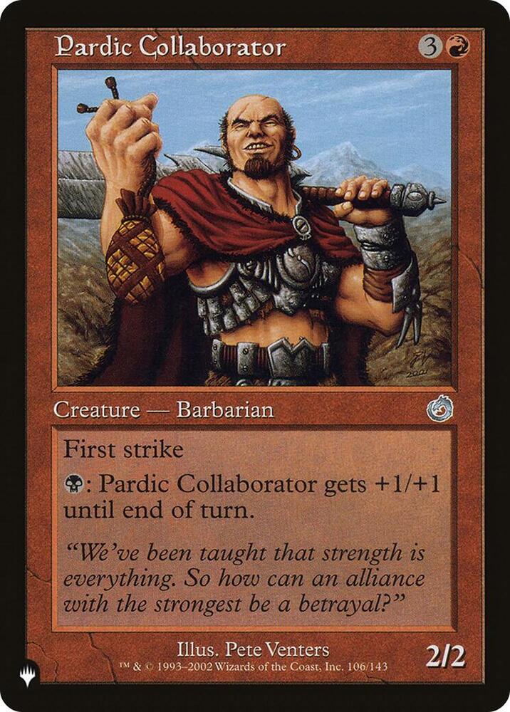 Pardic Collaborator, The List Reprints 106/143