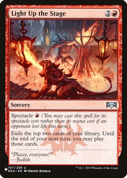 Light Up the Stage, The List Reprints 107/259